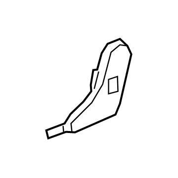 GM 84323116 Side Cover, Black, Passenger Side 84323116 GM Side Cover, Black, Passenger Side Illustration 1 of 1