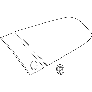 GM 22983371 Quarter Glass, Driver Side 22983371 GM Quarter Glass, Driver Side Illustration 1 of 1