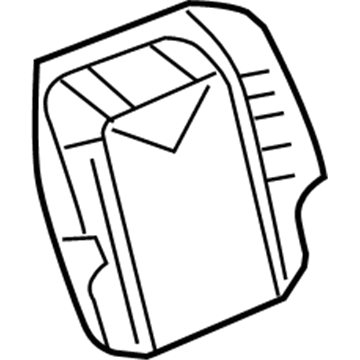 GM 15274861 Seat Back Panel, Black, Front Passenger Side 15274861 GM Seat Back Panel, Black, Front Passenger Side Illustration 1 of 1