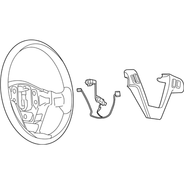 20791888 GM Steering Wheel, Black Illustration 1 of 1