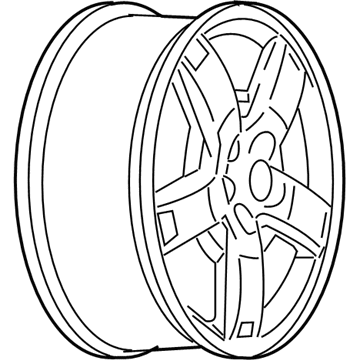 GM 9594458 Wheel, Alloy 9594458 GM Wheel, Alloy Illustration 1 of 1