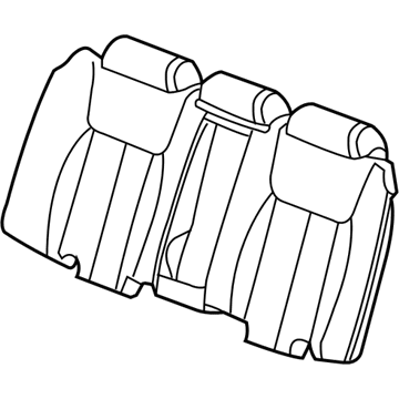 GM 15216405 Seat Back Cover, Blue, Rear 15216405 GM Seat Back Cover, Blue, Rear Illustration 1 of 1