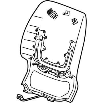 GM 23124970 Seat Back Panel, Black, Front 23124970 GM Seat Back Panel, Black, Front Illustration 1 of 1