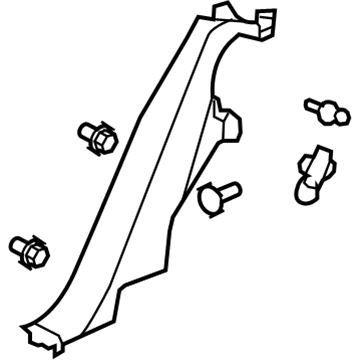 25946441 GM Lock Pillar Trim, Passenger Side Illustration 1 of 1