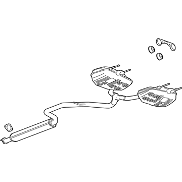 GM 23369186 Exhaust Pipe 23369186 GM Exhaust Pipe Illustration 1 of 1