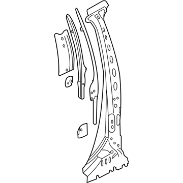 GM 22789660 Center Pillar Reinforcement, Outer Driver Side 22789660 GM Center Pillar Reinforcement, Outer Driver Side Illustration 1 of 1