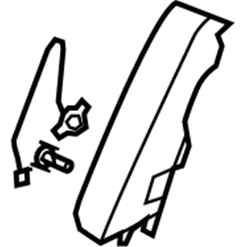 25897897 GM Windshield Pillar Trim, Driver Side Illustration 1 of 1