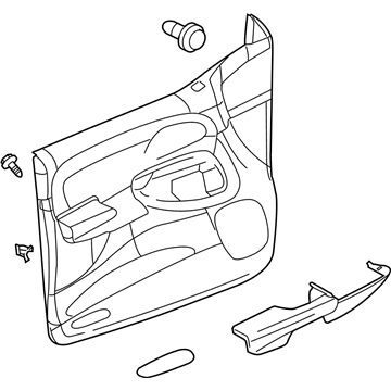 GM 15123929 Door Trim Panel, Front Passenger Side 15123929 GM Door Trim Panel, Front Passenger Side Illustration 1 of 1