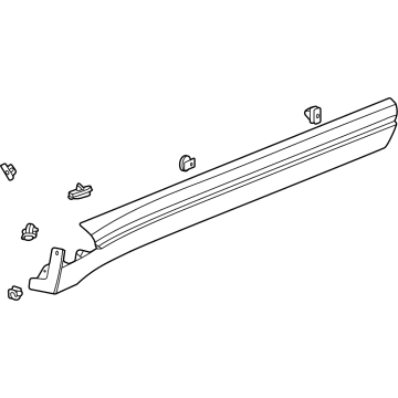 GM 84913467 Front Rocker Molding, Passenger Side 84913467 GM Front Rocker Molding, Passenger Side Illustration 1 of 1
