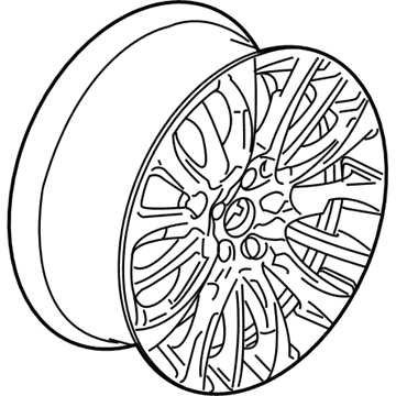 GM 26217814 Wheel, Alloy, Rear 26217814 GM Wheel, Alloy, Rear Illustration 1 of 1