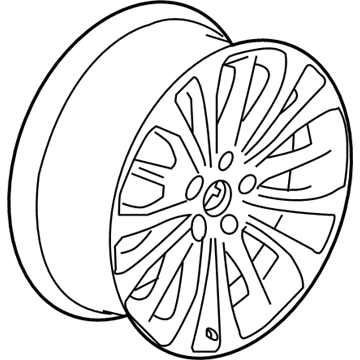 GM 22976144 Wheel, Alloy, Rear 22976144 GM Wheel, Alloy, Rear Illustration 1 of 1