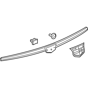 GM 84689565 Applique, Galvano Silver, Rear 84689565 GM Applique, Galvano Silver, Rear Illustration 1 of 1