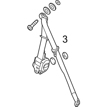 GM 19258322 Lap & Shoulder Belt, Titanium, Passenger Side 19258322 GM Lap & Shoulder Belt, Titanium, Passenger Side Illustration 1 of 1