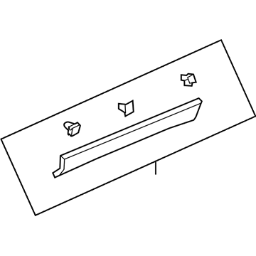 GM 22763886 Lower Molding, Outer Passenger Side 22763886 GM Lower Molding, Outer Passenger Side Illustration 1 of 1