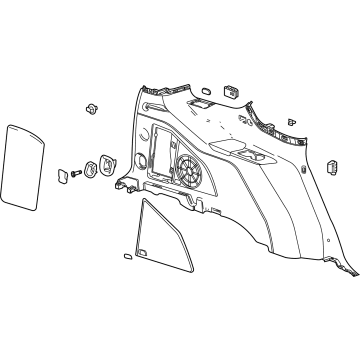 GM 84957536 Lower Quarter Trim, Rear Driver Side 84957536 GM Lower Quarter Trim, Rear Driver Side Illustration 1 of 1