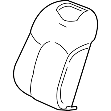 GM 84335019 Seat Back Cover, Black, Front 84335019 GM Seat Back Cover, Black, Front Illustration 1 of 1
