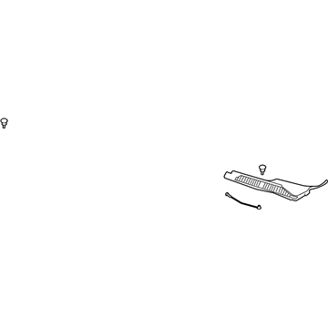 GM 20780909 Cowl Grille, Driver Side 20780909 GM Cowl Grille, Driver Side Illustration 1 of 1