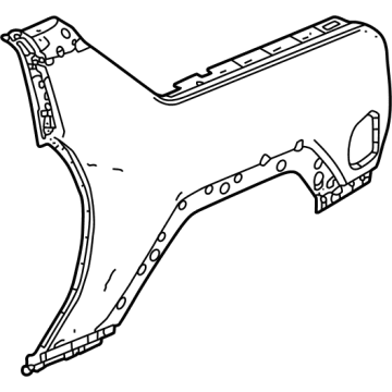 GM 85522288 Quarter Panel, Rear Outer Driver Side 85522288 GM Quarter Panel, Rear Outer Driver Side Illustration 1 of 1