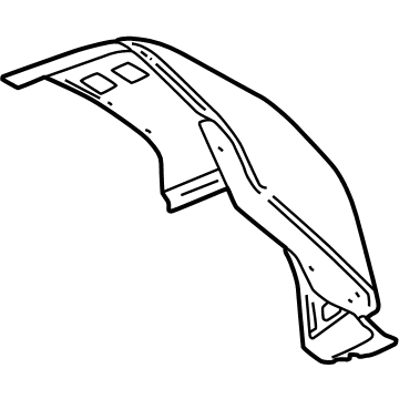 GM 84939310 Wheelhouse Liner, Rear Driver Side 84939310 GM Wheelhouse Liner, Rear Driver Side Illustration 1 of 1