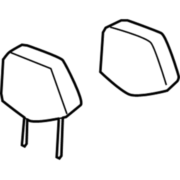 GM 20793234 Headrest, Titanium, Front 20793234 GM Headrest, Titanium, Front Illustration 1 of 1