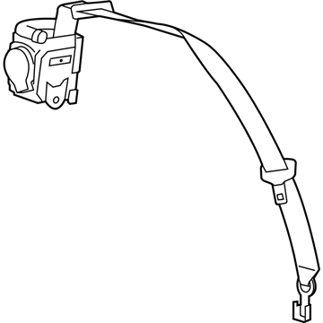 GM 84477114 Lap & Shoulder Belt, Black, Passenger Side 84477114 GM Lap & Shoulder Belt, Black, Passenger Side Illustration 1 of 1