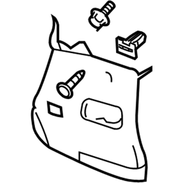 GM 25998821 Pillar Molding, Passenger Side 25998821 GM Pillar Molding, Passenger Side Illustration 1 of 1