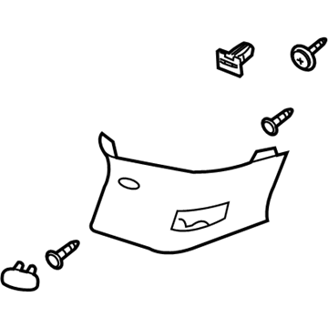 20952632 GM Rear Pillar Trim, Passenger Side Illustration 1 of 1