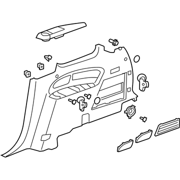 20756743 GM Quarter Trim Panel, Passenger Side Illustration 1 of 1