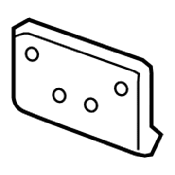 GM 25851340 License Bracket 25851340 GM License Bracket Illustration 1 of 1
