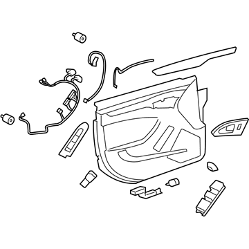 25942723 GM Door Trim Panel, Titanium Illustration 1 of 1