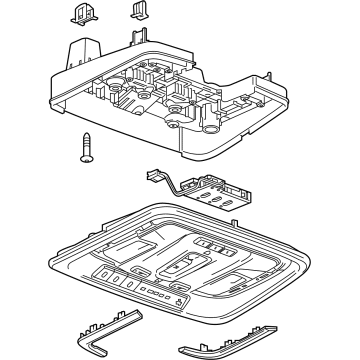 GM 84903286 Overhead Console, Gray 84903286 GM Overhead Console, Gray Illustration 1 of 1