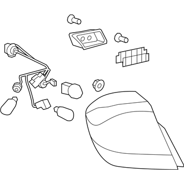 25998948 GM Tail Lamp Assembly Illustration 1 of 1