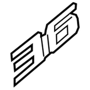 23273492 GM Nameplate, Rear Illustration 1 of 1