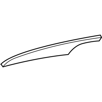 GM 20850713 Upper Molding, Front Driver Side 20850713 GM Upper Molding, Front Driver Side Illustration 1 of 1