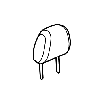 42593803 GM Headrest, Black, Front Illustration 1 of 1