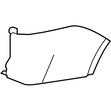 GM 15890880 Side Cover, Rear Upper Passenger Side 15890880 GM Side Cover, Rear Upper Passenger Side Illustration 1 of 1