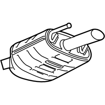 13311785 GM Muffler, Passenger Side Illustration 1 of 1