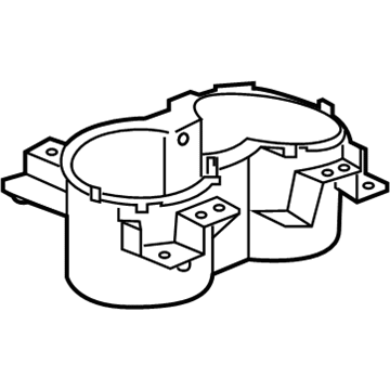 GM 84499442 Cup Holder, Jet Black, Front 84499442 GM Cup Holder, Jet Black, Front Illustration 1 of 1