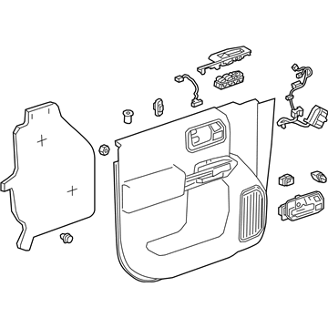 GM 85614484 Door Trim Panel, Front Driver Side 85614484 GM Door Trim Panel, Front Driver Side Illustration 1 of 1