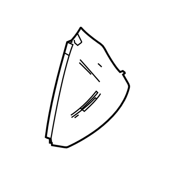 GM 84772691 Side Cover, Beige, Driver Side 84772691 GM Side Cover, Beige, Driver Side Illustration 1 of 1