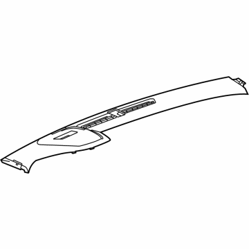 GM 84834176 Defroster Panel, Jet Black 84834176 GM Defroster Panel, Jet Black Illustration 1 of 1