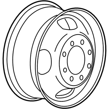 9592552 GM Wheel, Steel, Silver Illustration 1 of 1