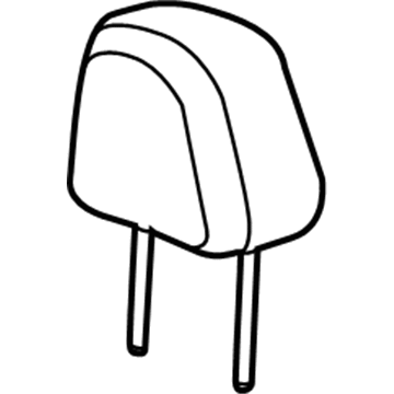 GM 95240791 Headrest, Black 95240791 GM Headrest, Black Illustration 1 of 1