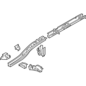 19317667 GM Rear Rail Assembly, Driver Side Illustration 1 of 1