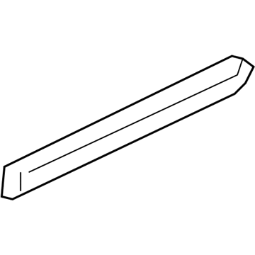 GM 15234456 Body Side Molding, Black, Rear Passenger Side 15234456 GM Body Side Molding, Black, Rear Passenger Side Illustration 1 of 1