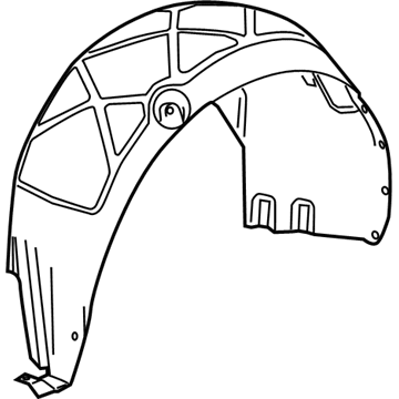 GM 22885773 Wheelhouse Liner, Rear Driver Side 22885773 GM Wheelhouse Liner, Rear Driver Side Illustration 1 of 1