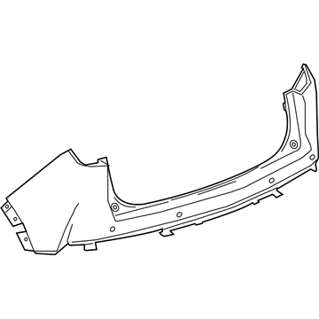 GM 84661344 Bumper Cover, Rear Upper 84661344 GM Bumper Cover, Rear Upper Illustration 1 of 1