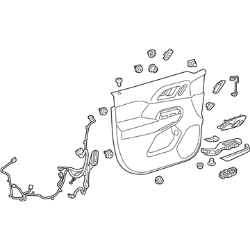 84480588 GM Door Trim Panel, Gray Illustration 1 of 1