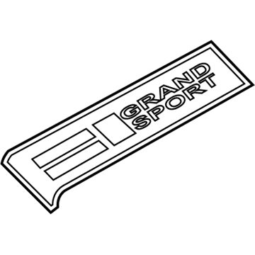 GM 23219909 Nameplate, Front Driver Side 23219909 GM Nameplate, Front Driver Side Illustration 1 of 1
