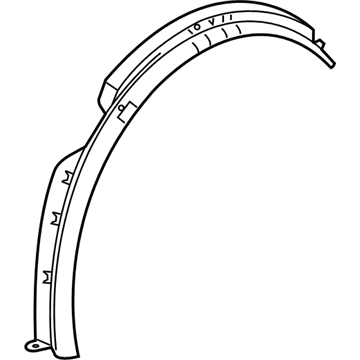 GM 23315196 Wheel Flare, Front Passenger Side 23315196 GM Wheel Flare, Front Passenger Side Illustration 1 of 1